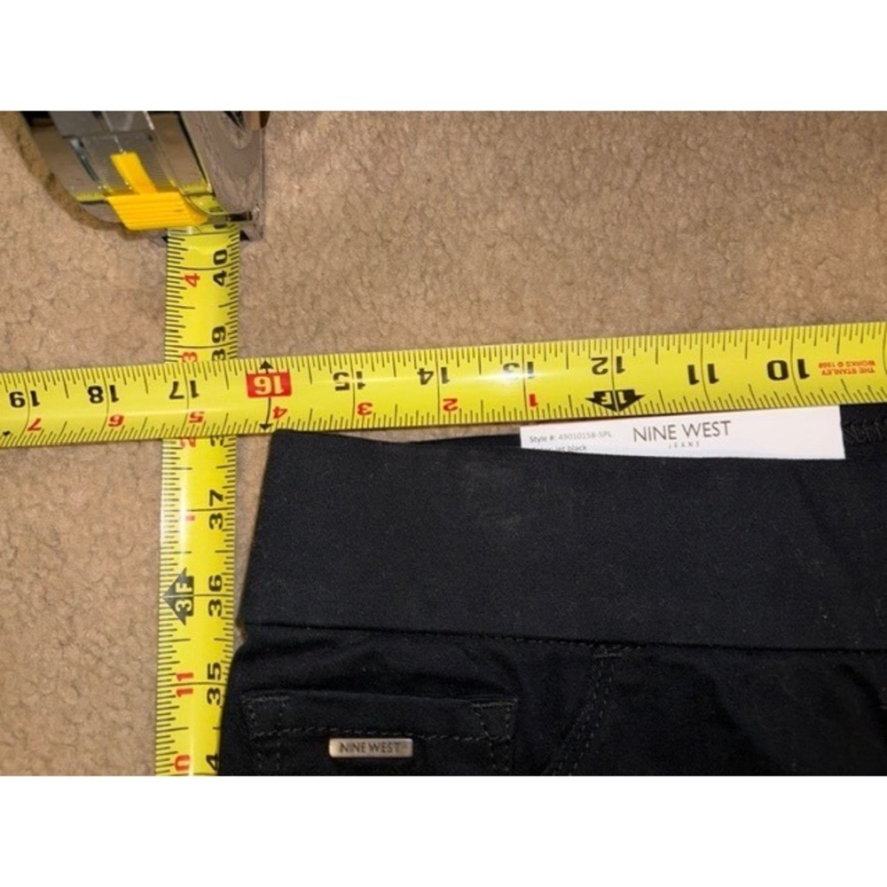 Nine West Heidi Pull On Skinny Jeans Black Stretch Pants Womens 6 NEW T56-40 - Picture 2 of 7
